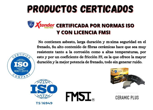 Pastilla De Freno Delantera Ford E350 Super Duty 2004  7535 Foto 3