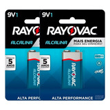 2 Baterias Alcalinas Rayovac 9v