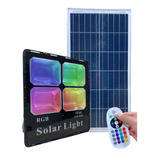 Reflector Led Solar 200w Rgb Multicolor Con Control