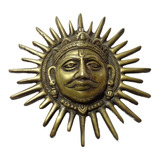 Máscara Face Do Sol Metal Dourado Bronze Indiana Índia 2