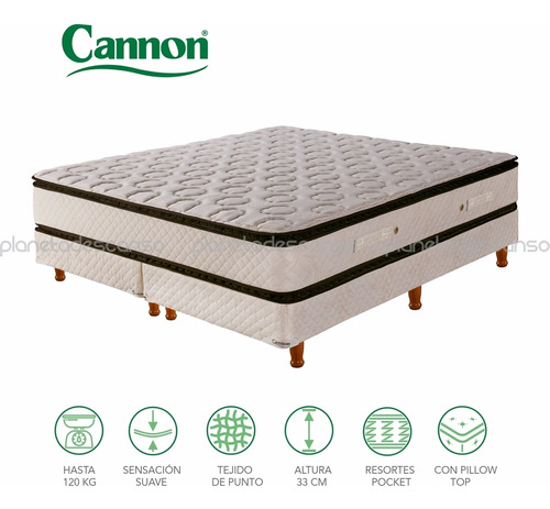 Sommier Cannon Sublime Pillow Top King Size 180x200 Cm