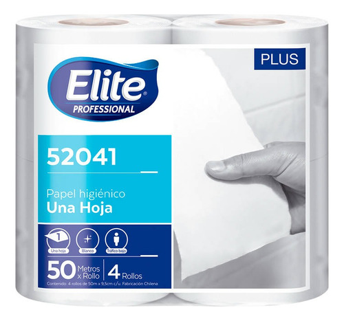 Papel Higienico Elite Hoja Simple 48 Rollos 50 Mt 52041