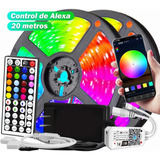 Fita Led 5050 Rgb Wifi Alexa Colorida 20m