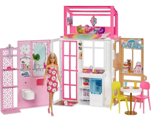 Casa Barbie 2 Pisos Amueblada Con Muñeca