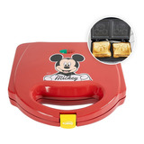 Sanduchera Kalley Mickey Mouse De Disney 2 Puestos Roja 