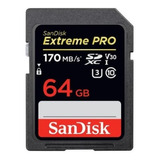 Memoria Sd Sandisk Extreme Pro 64gb / 170 Mbps
