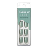 Uñas Impress Color / Press-on - Going Green French Pop