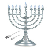 Menorah/candelabro Aviv Judaica Gris