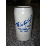 Vintage Beer Stein Monchshof Brau Kulmbach 1 Liter Germany