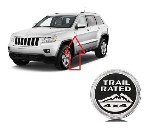 Emblema Guardafango Trail Rated 4x4 Jeep Grand Cherokee 4g Foto 6