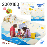 Tapete Infantil Plegable Multiuso Con Doble Diseño 200x180cm