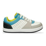 Tenis Casuales Blanco-azul Bubblegummers Quinn Niño