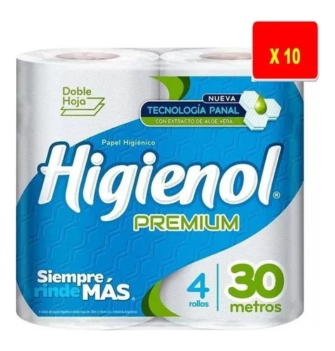 Higienol Nuevo Premium Doble Hoja 4 X 30 Mts  Bolsón X 10