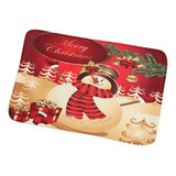 (2 #mold) Capacho De Natal Tapete De Flanela Com Decoração A