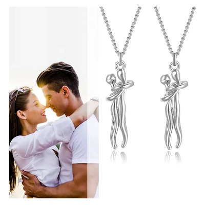 2p Collar De Pareja Con Colgante De Abrazo Regalo Enamorados | MercadoLibre