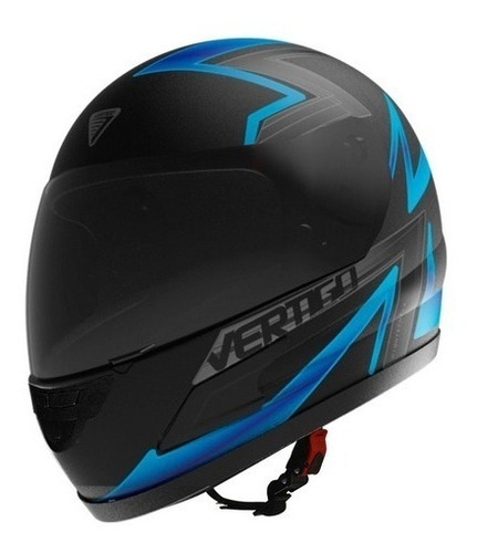 Casco Vertigo Hk7 Bolt Celeste/negro L Unom 26205