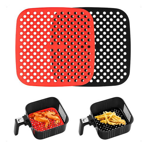 Mb Imports Tapete Pra Assar Silicone Air Fryer Forno 19cm 5 Unidades