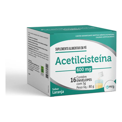 Acetilcisteína Nac 600mg Laranja Expectorante e Fluidificante MCG | Frete grátis