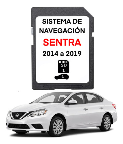 Tarjeta De Navegación Nissan Sentra 2014-2019 Sd Gps Mapas