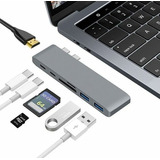 Univex Hub 7-1 Usb C Adaptador Usb C Hub Para Macbook Pro Air Hdmi 4k Microsd 