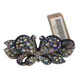 Broche Para Cabello Coreano Mariposa Med Brillos Blanco