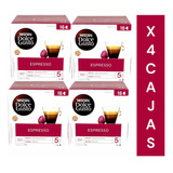 4 Cajas De Cápsulas Dolce Gusto Sabor Espresso