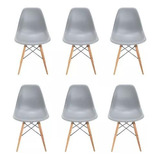 Kit 6 Sillas Eames Minimalista Moderna Sala Comedor Combo