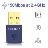 Adaptador Wifi Edup 2,4ghz 150mbps + Bluetooth 4.0 Pc Not 