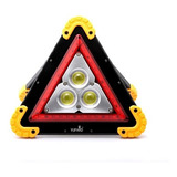 Triangulo De Emergencia Auto Grande Solar Luz Led Recargable