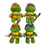 4 Piezas De Peluches De Las Tortugas Ninja