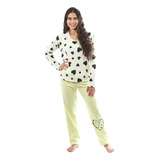 Pijama Flanelado Feminino Coração Panda Empório Do Algodão