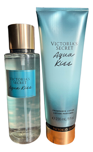 Set Victoria's Secret Crema Y Body Mist Aqua Kiss