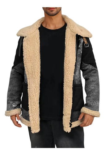 Chaqueta De Manga Larga Con Cremallera Y Cierre Para Hombre,