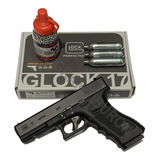 Pistola Glock 17 Blowback Co2 + 1500 Balines + 3 Tubos Degas