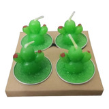 Set 4 Velas Decorativas Cactus  Plantas Adornos