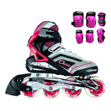 Patines En Linea Semiprofesionales Chicos Skate + Proteccion