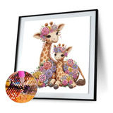 Pintura De Diamante Con Forma Especial De Giraffe1, Hecha A