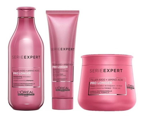 Kit Shampoo + Tratamiento + Crema Pro L - Ml A $129