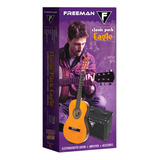 Pack Guitarra Electroacustica Freeman Classic Eagle Nt