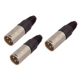 Neutrik® Nc3mxx® 3 Conectores Xlr Plata Macho Nuevo Envio