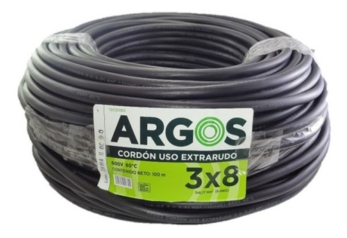 40 Metros Cordon De Uso Rudo 3 Lineas Calibre 8 Argos 3x8
