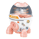 Rocket Piggy Bank Con Llave Aprendizaje Temprano Rosa