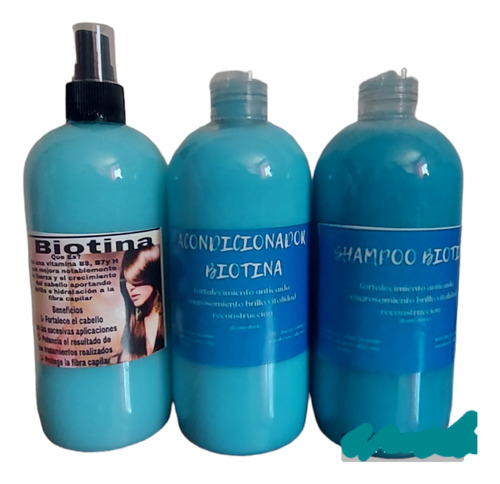 Combo Shampoo +acondicionador +biotina Locion 15 Litros 