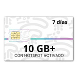 Sim Recargable Disfruta 10 Días 10 Gb + Redes Gratis Chip