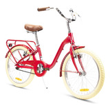 Bicicleta R 20 Infantil Para Niña Bellissima Retro Vintage R Color Rojo Tamaño Del Cuadro S