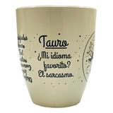 Taza De Cerámica Beige Signos Zodiacales Horóscopo Frases