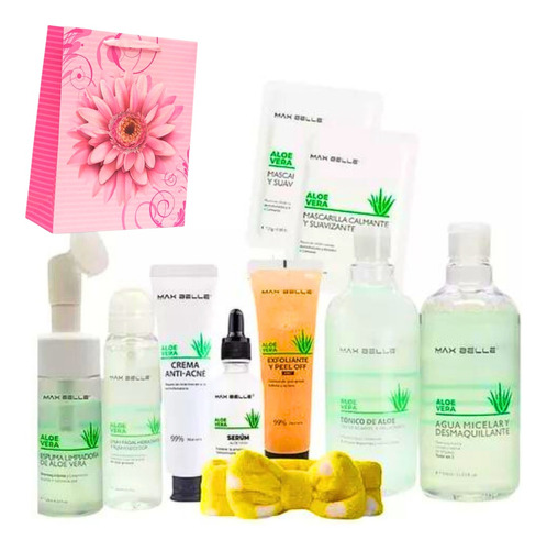 Kit Cuidado Facial Completo A Base De Aloe Vera Max Belle 