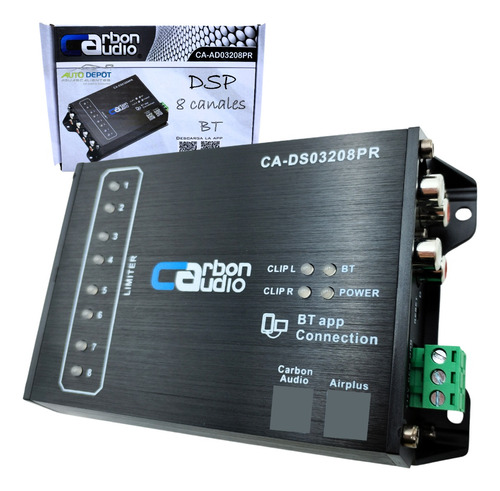 Procesador Digital 8ch Dsp Bluetooth Carbon Audio Caad03208p