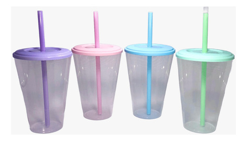 20 Vaso Transparente Con Tapa Sorbete Grande 420cc Souvenir 