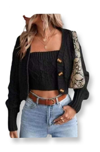 Conjunto Chaleco + Crop Tops Coleccion 2022